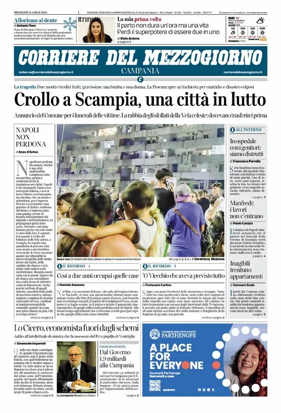 Prima-pagina-corriere del mezzogiorno-del-2024-07-24